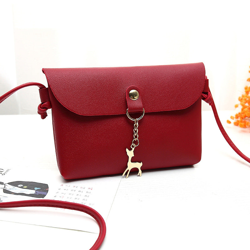 Deer Pendant Crossbody Bag for Girls