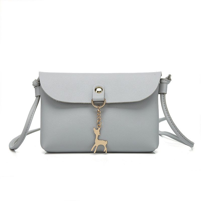 Deer Pendant Crossbody Bag for Girls