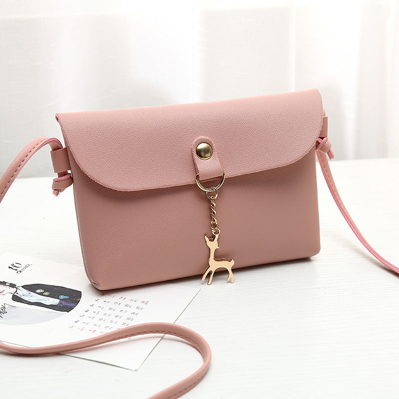 Deer Pendant Crossbody Bag for Girls