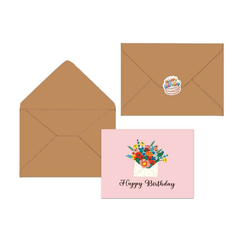 20pcs Happy Birthday Card Set with Envelope Sticker DIY Combo