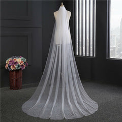 Ivory Bridal Veil With Comb Cathedral Style Long Veil Wedding