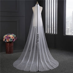 Ivory Bridal Veil With Comb Cathedral Style Long Veil Wedding