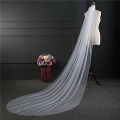 Ivory Bridal Veil With Comb Cathedral Style Long Veil Wedding