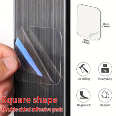 50pcs Square Nano Double Sided Transparent Tape Sticker Removable Adhesive