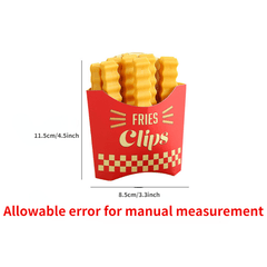 12pcs French Fries Sealing Clip With Storage Box Snack Bag Sealing Clip