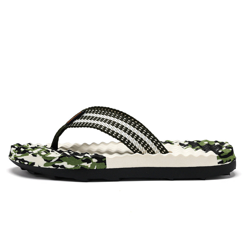 Men's Tide Graphic Slip On Flip Flops - Summer Casual Walking Slippers