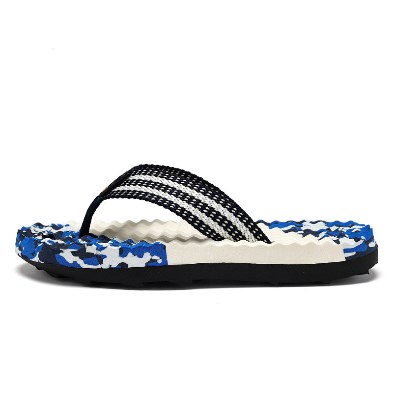 Men's Tide Graphic Slip On Flip Flops - Summer Casual Walking Slippers