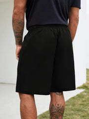 Men's Lightweight Dragon Graphic Cargo Shorts Casual Elastic Waist
