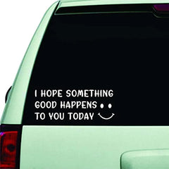 Happy Face Good Vibes Car Decal Sticker