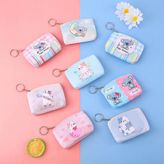 Kids Cartoon Kitten Coin Purse Key Bag Mini Storage Bag For Girls