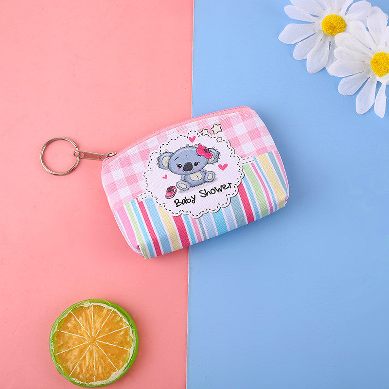 Kids Cartoon Kitten Coin Purse Key Bag Mini Storage Bag For Girls