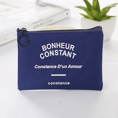 Casual Square Mini Coin Purse Key Bag Canvas Zipper Small Storage Bag