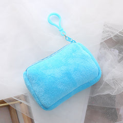 Plush Square Coin Purse Mini Storage Bag For Girls