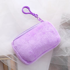 Plush Square Coin Purse Mini Storage Bag For Girls