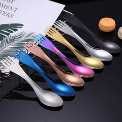 Portable Titanium Tableware For Outdoor Camping Hiking Picnic