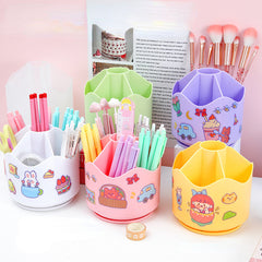 Rotating Pen Holder for Kids Large Capacity Storage Tube
