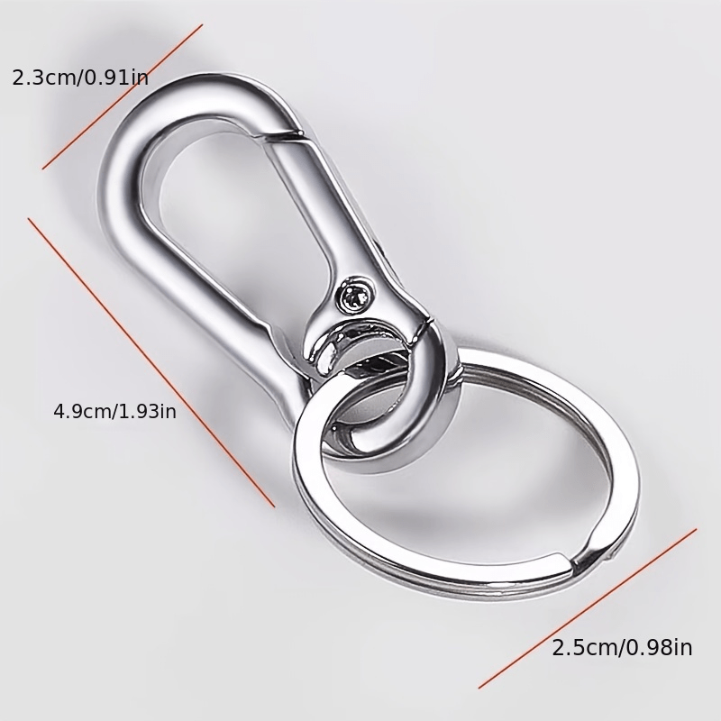 5pcs Stainless Steel Carabiner Keychain Key Clip for Men