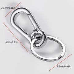 5pcs Stainless Steel Carabiner Keychain Key Clip for Men