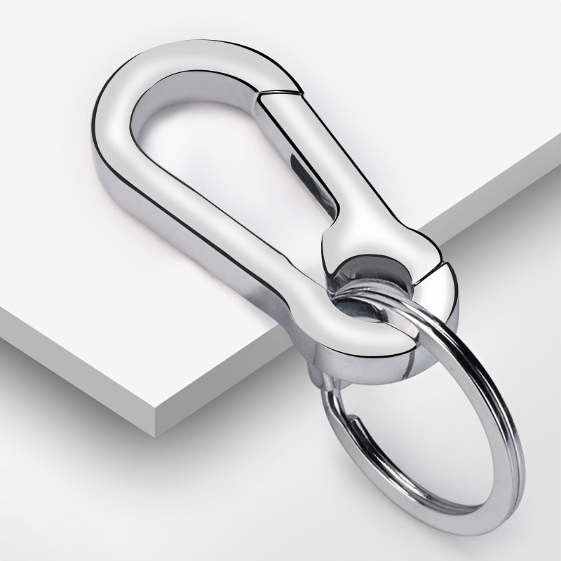 5pcs Stainless Steel Carabiner Keychain Key Clip for Men