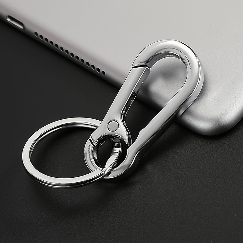 5pcs Stainless Steel Carabiner Keychain Key Clip for Men