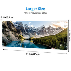 Snow Mountain Lake Game Mouse Pad Non-slip Keyboard Pad