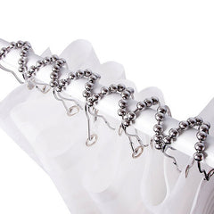 12pcs Stainless Steel Shower Curtain Hook Roller Ring Metal Shower Rings Hooks