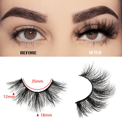 10 Pairs Fluffy 12 18mm False Eyelashes 8D Silk Faux Mink Lashes