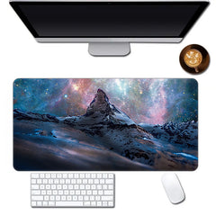 Snow Mountain Starry Sky Mouse Pad Non-slip Rubber Keyboard Pad