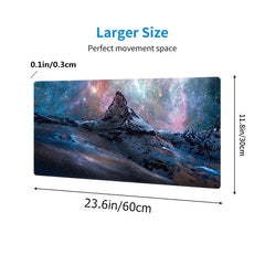 Snow Mountain Starry Sky Mouse Pad Non-slip Rubber Keyboard Pad