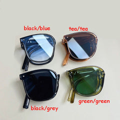 Jelly Gradient UV400 Square Sunglasses with Case