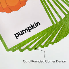 Fruits Vegetable English Flashcards Pocket Card Kids Educational Learning Toys