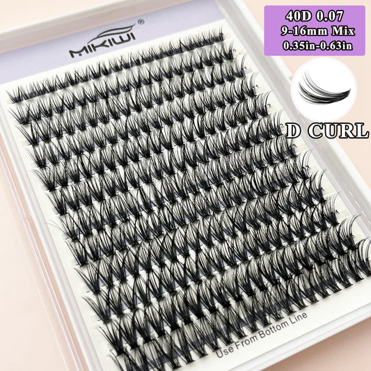 240pcs 10D-40D Cluster Lashes D Curling Individual DIY Eyelash Extension