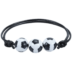 5pcs Sports Theme Adjustable Wax Rope Bracelet for Boys