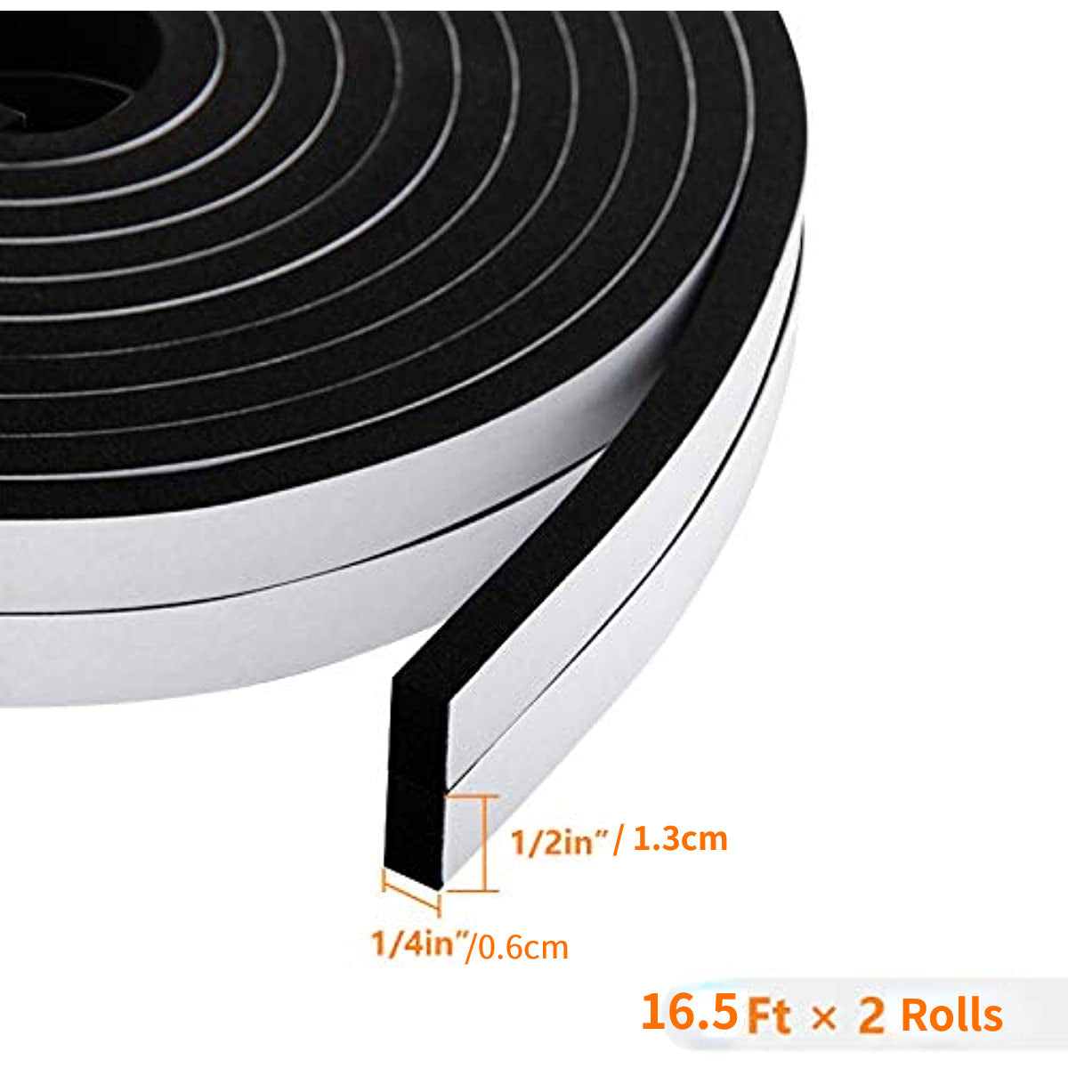 Neoprene Weatherstripping Foam Tape 32.8ft Adhesive Insulation