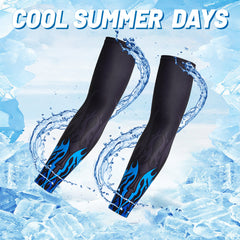 UPF 50 Cooling Arm Sleeves for Men Sun Protection Sports Compression Sleeve