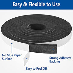 1pc Self Adhesive Foam Tape Weatherstripping 16.4ft