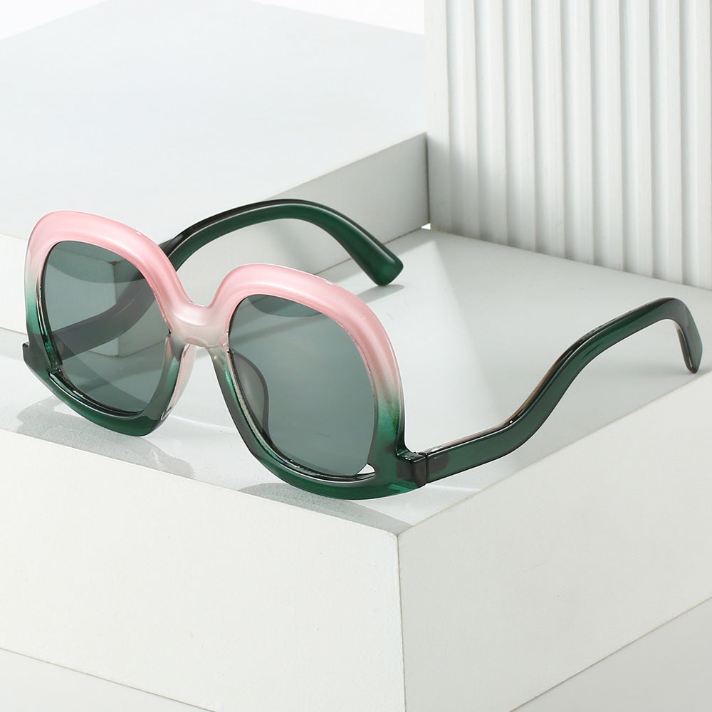 Men's Square Sunglasses UV Resistant Glasses with Case