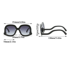 Men's Square Sunglasses UV Resistant Glasses with Case