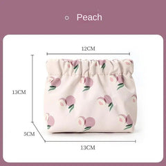 Portable Self-closing Cosmetic Bag for Women