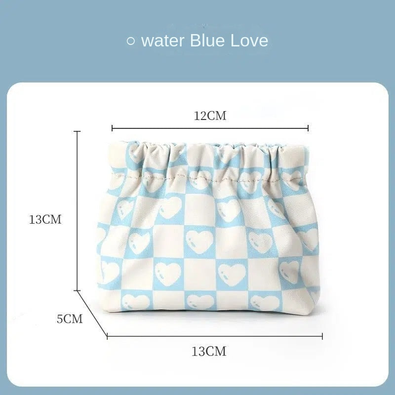 Portable Self-closing Cosmetic Bag for Women