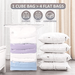 4pcs Vacuum Storage Bags Space Saver Up 80% Space 31x40x15 Inc
