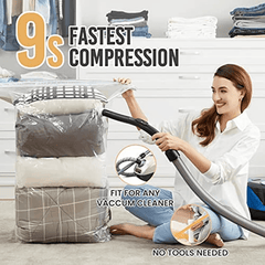 4pcs Vacuum Storage Bags Space Saver Up 80% Space 31x40x15 Inc
