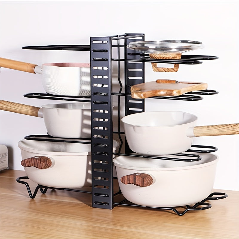 Adjustable Pot Organizer Rack For Cabinet