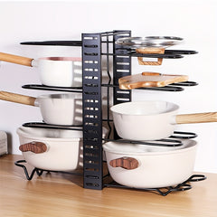 Adjustable Pot Organizer Rack For Cabinet