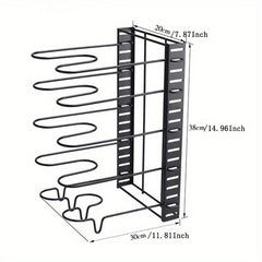 Adjustable Pot Organizer Rack For Cabinet