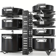Adjustable Pot Organizer Rack For Cabinet