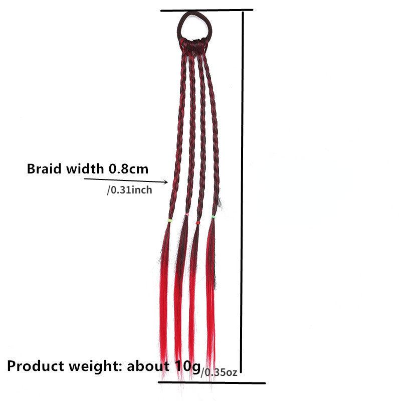 Colorful Hair Extensions Braided Hair Bands for Kids