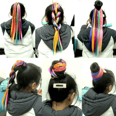 Colorful Hair Extensions Braided Hair Bands for Kids
