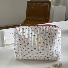 Floral Quilted Diaper Bag Mommy Bag Cosmetic Bag Storage Bag
