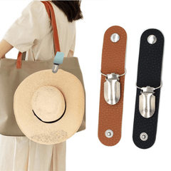 PU Leather Hat Clip Mini Portable Outdoor Backpack Luggage Clip